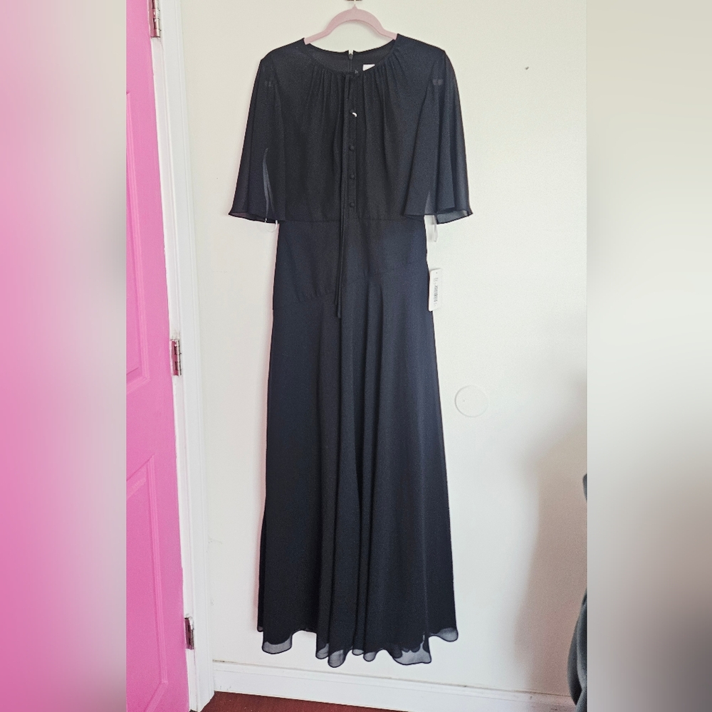 New Mikael Aghal Modal Cape Gown